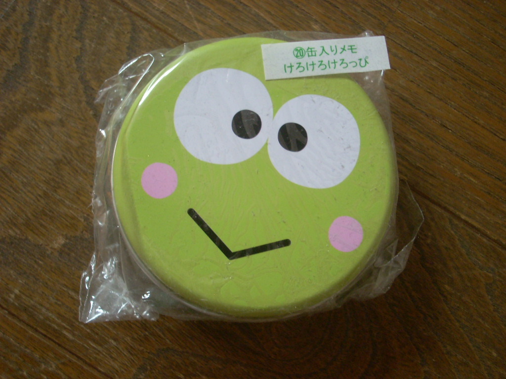  Sanrio present . lot can entering memory Kero Kero Keroppi new goods kji gift green can case 