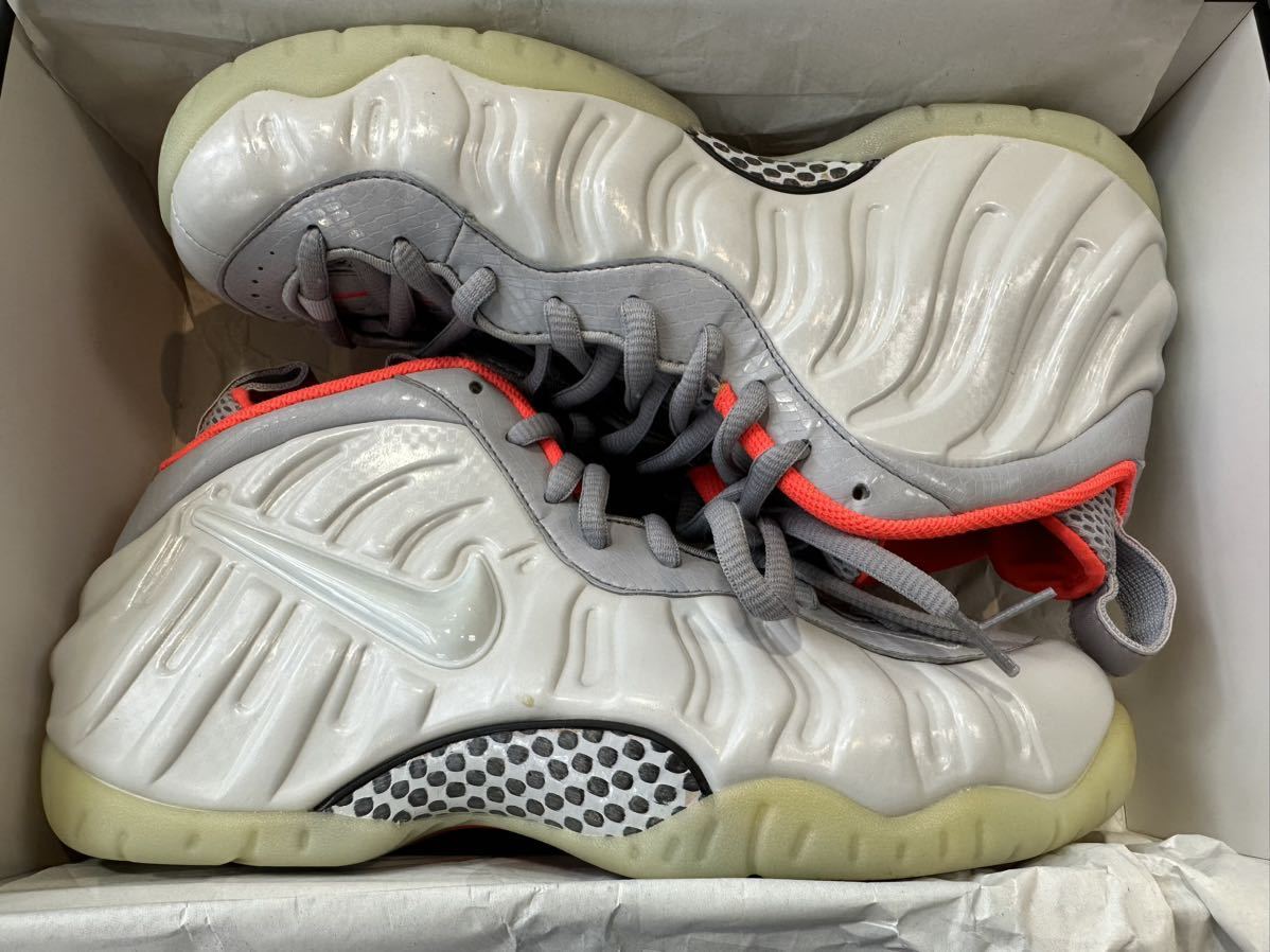 2015 NIKE AIR FOAMPOSITE PRO PRM PLATINUM US10 新品 616750-003_画像1