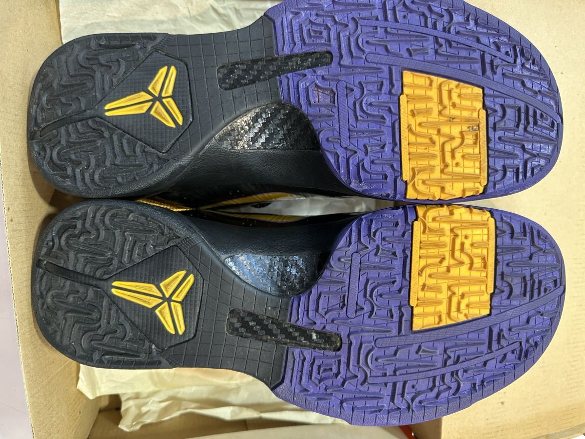 2009 NIKE ZOOM KOBE V LAKERS AWAY US8.5 386429-071_画像5