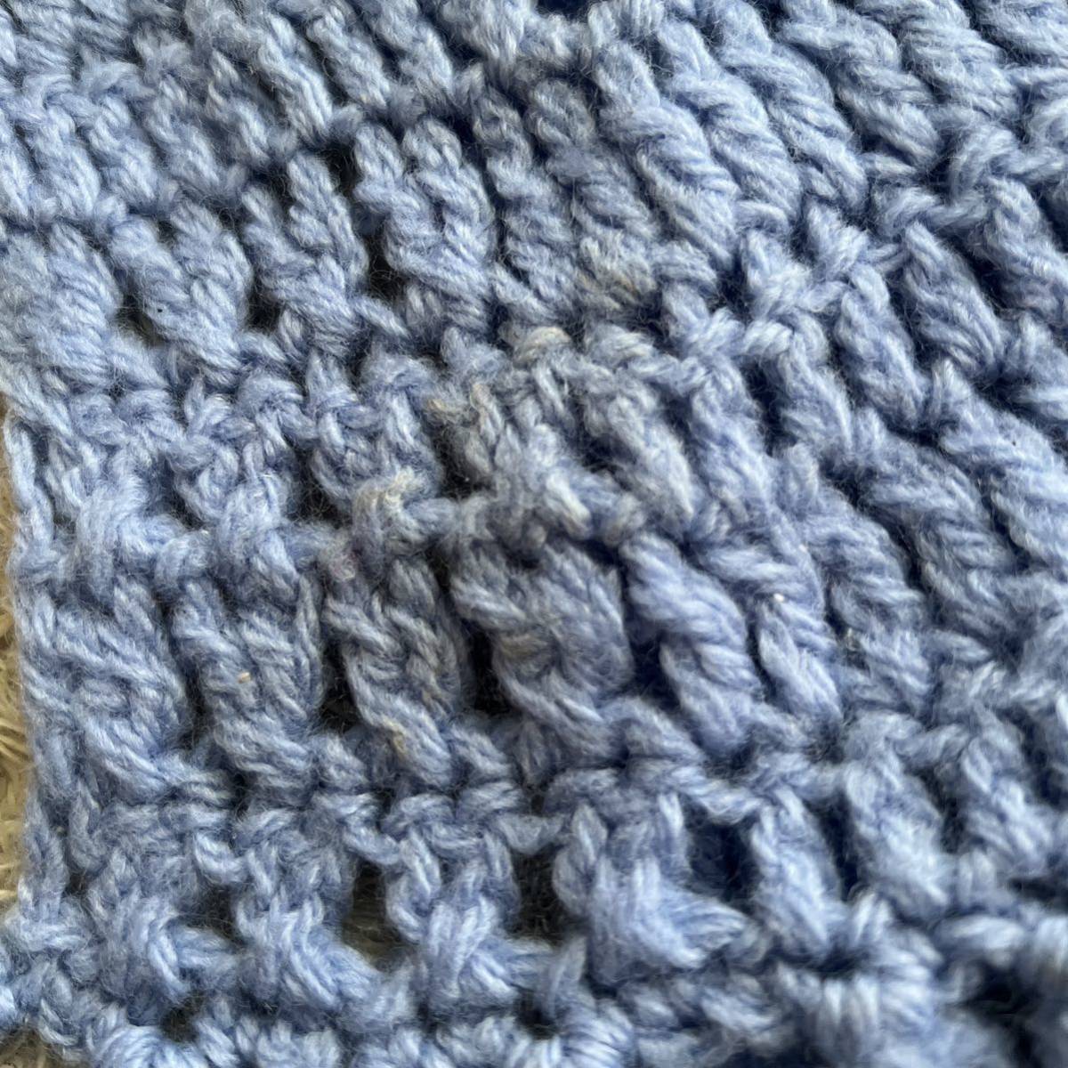  hand-knitted Kids muffler blue 