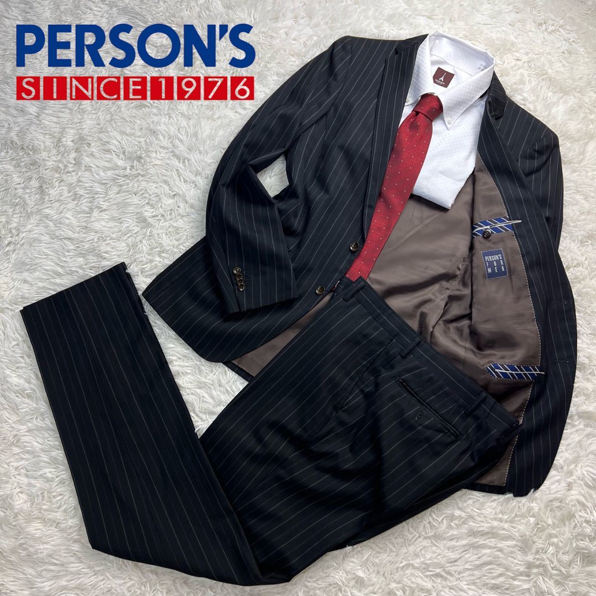 超希少サイズ】極美品 PERSON'S FOR MEN パーソンズフォーメン スーツ 