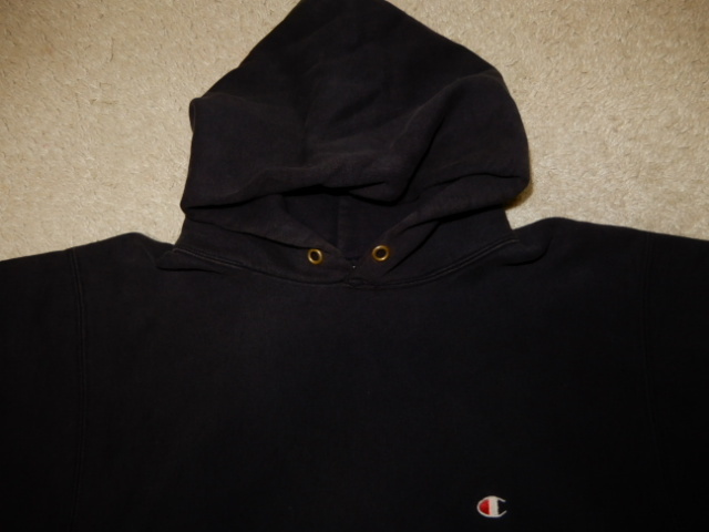 希少色 【 黒 】 90s 初期 Champion リバースウィーブ フーディ 無地