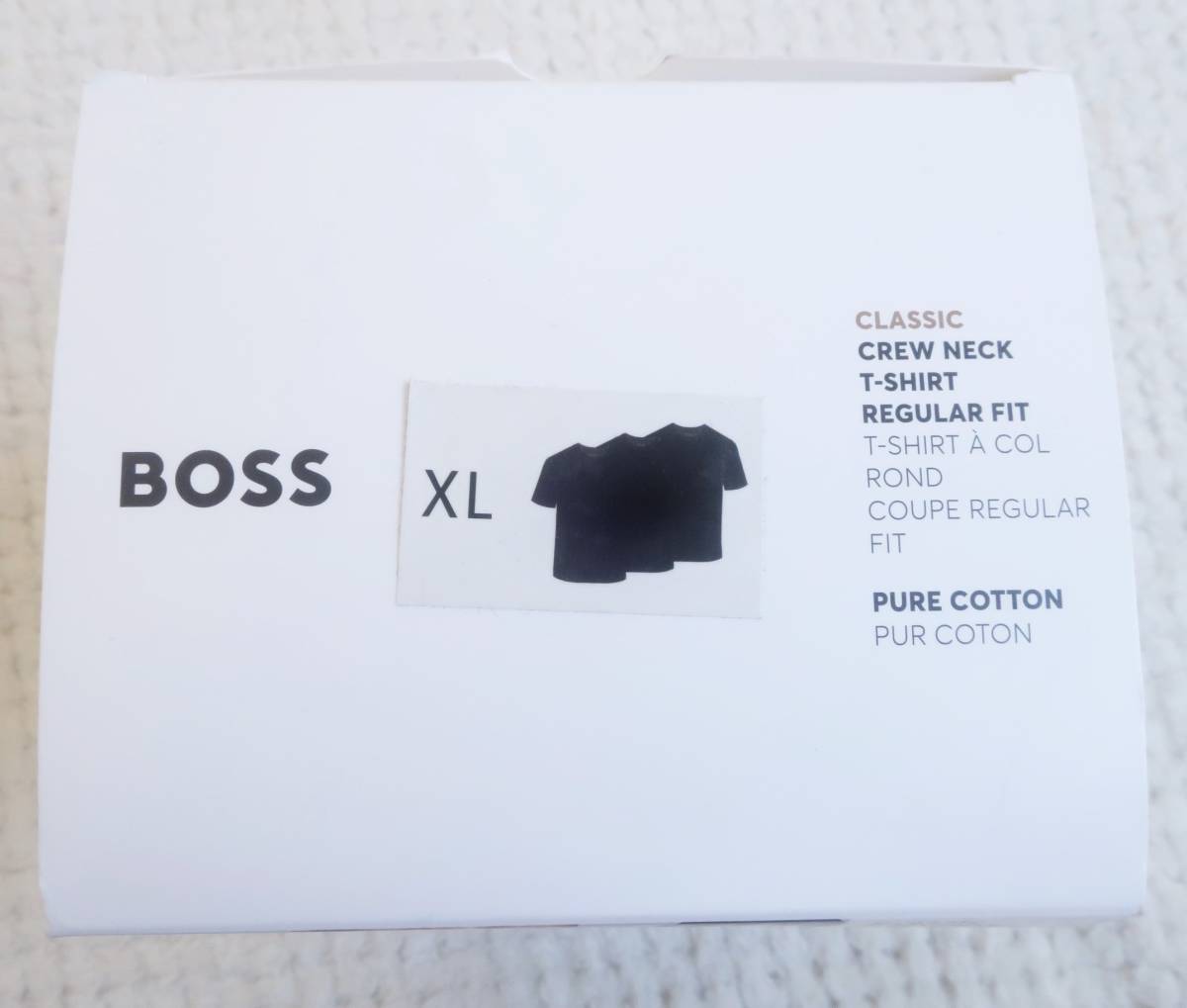  new goods * Hugo Boss HUGO BOSS* black T-shirt 3 pieces set * slim * crew neck *. Logo embroidery * cotton * black *XL*73