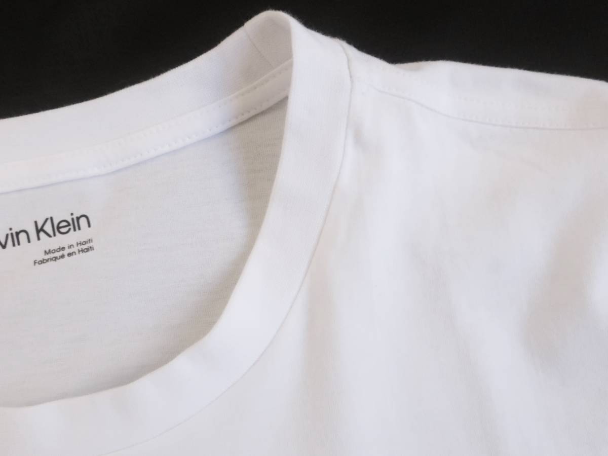 新品★カルバンクライン★大きいサイズ★ホワイト ロンT★ブラック ロゴプリント★長袖 Tシャツ 白 XXL★Calvin Klein☆204_画像6