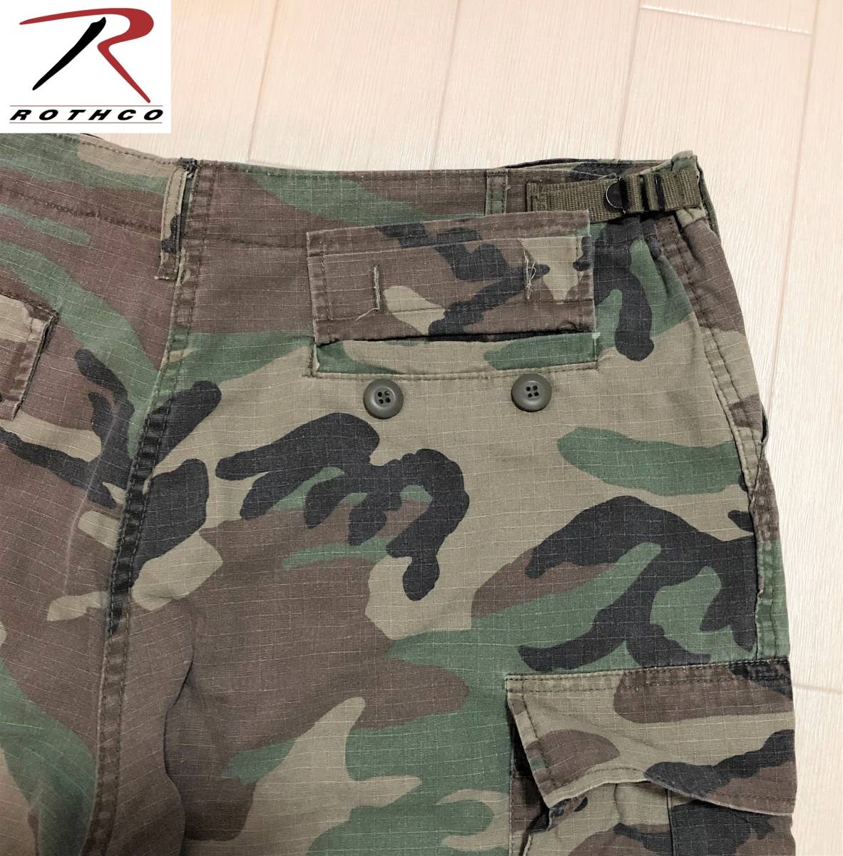 ROTHCO ロスコ BDU ヴィンテージ加工 カーゴショーツ サイズL クラシックカーゴパンツ ショートパンツ ハーフパンツ カモフラージュ 迷彩