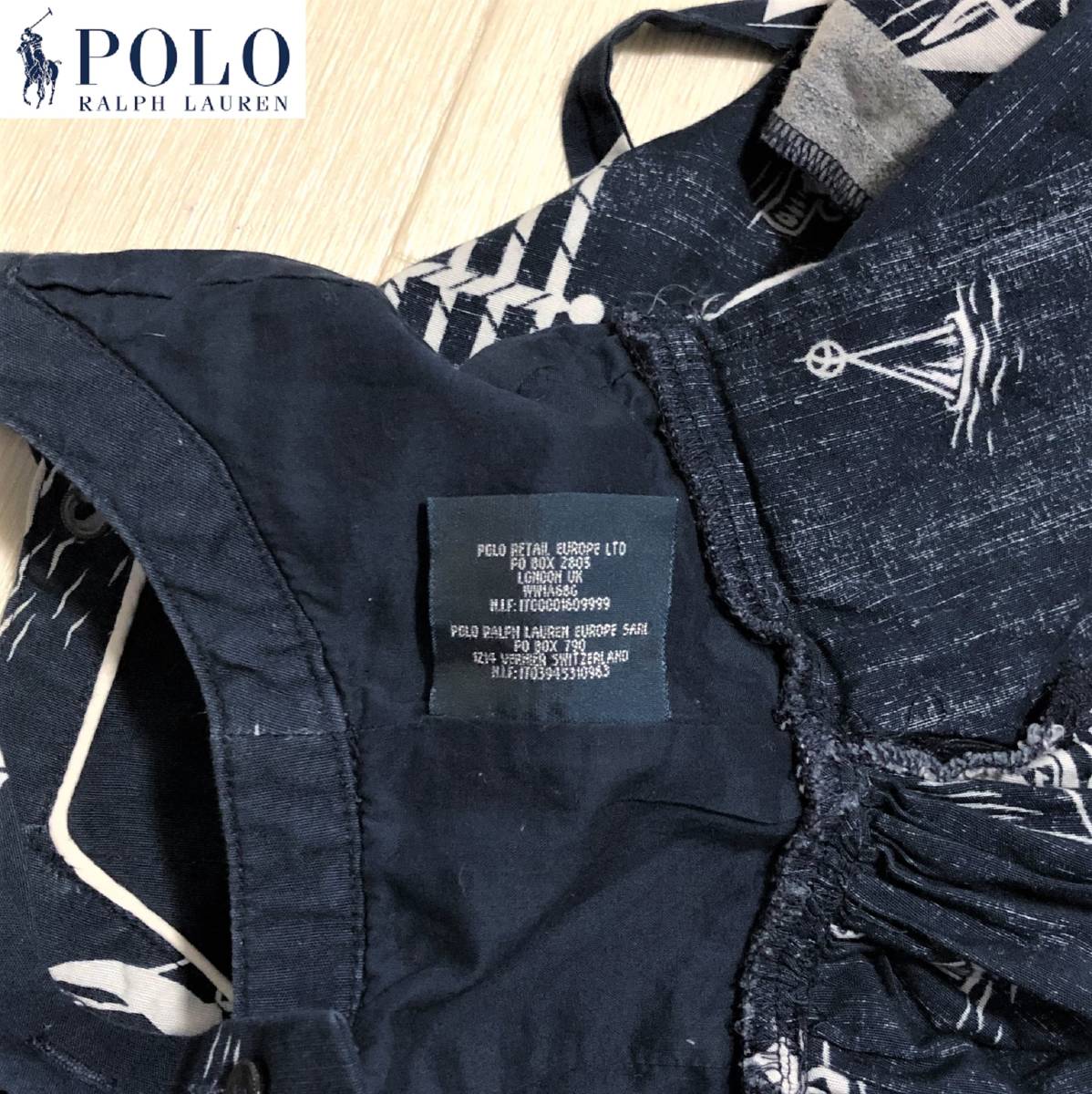 子供服 POLO RALPH LAUREN ポロ・ラルフローレン ワンピース サイズ100 ヨット柄 NAVY ネイビー 紺色 キッズ_画像10