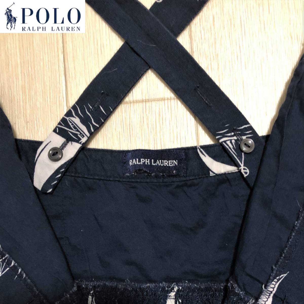 子供服 POLO RALPH LAUREN ポロ・ラルフローレン ワンピース サイズ100 ヨット柄 NAVY ネイビー 紺色 キッズ_画像9