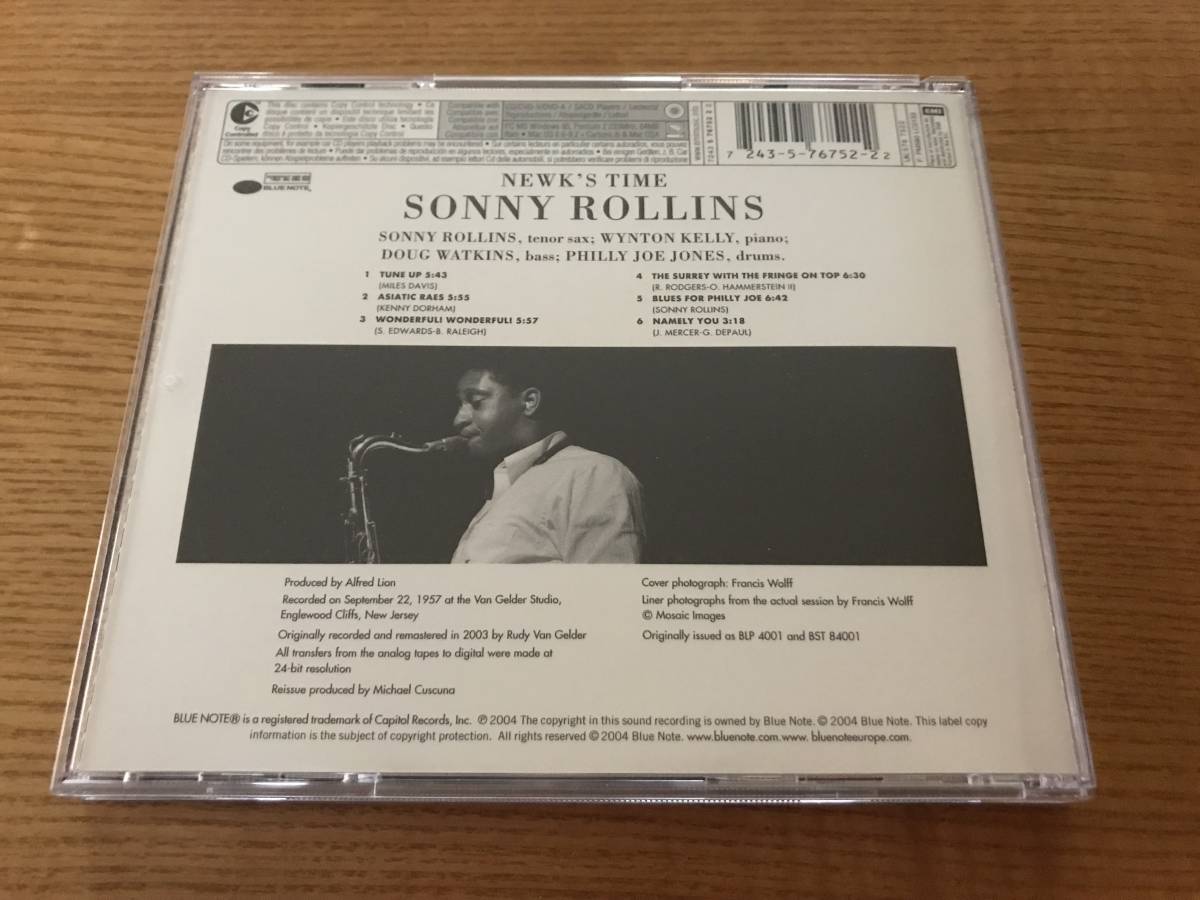 【送料込】SONNY ROLLINS / NEWK'S TIME 　Blue Note 4001 　RUDY VAN GELDER EDITION　 RVG_画像2