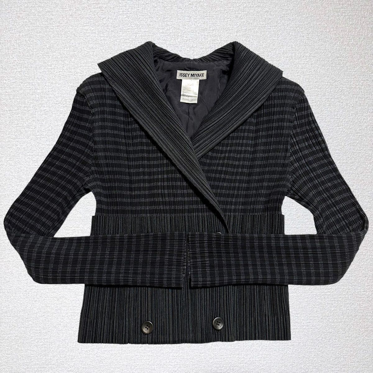 ISSEI MIYAKE pleat setup jacket long skirt 