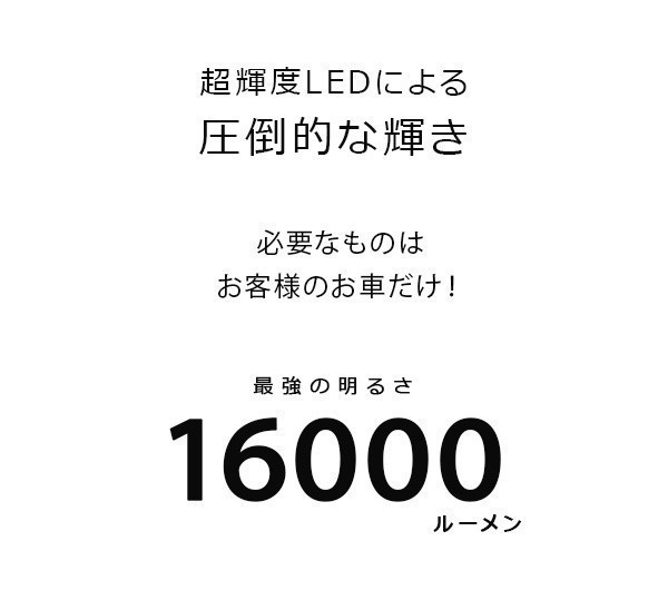 クラウン アスリート LED フォグランプ H8/H11/H16 バルブ 6000K/16000LM/30W Philipsチップ GRS200系 LEDライト_画像6