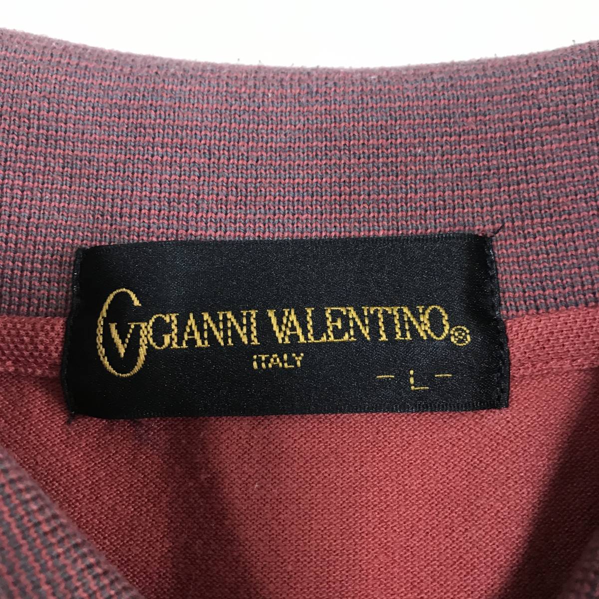 ゴルフ　ポロシャツ　GIANNI VALENTINO ジャンニ　バレンチノ　カッパー　 Lサイズ_画像3