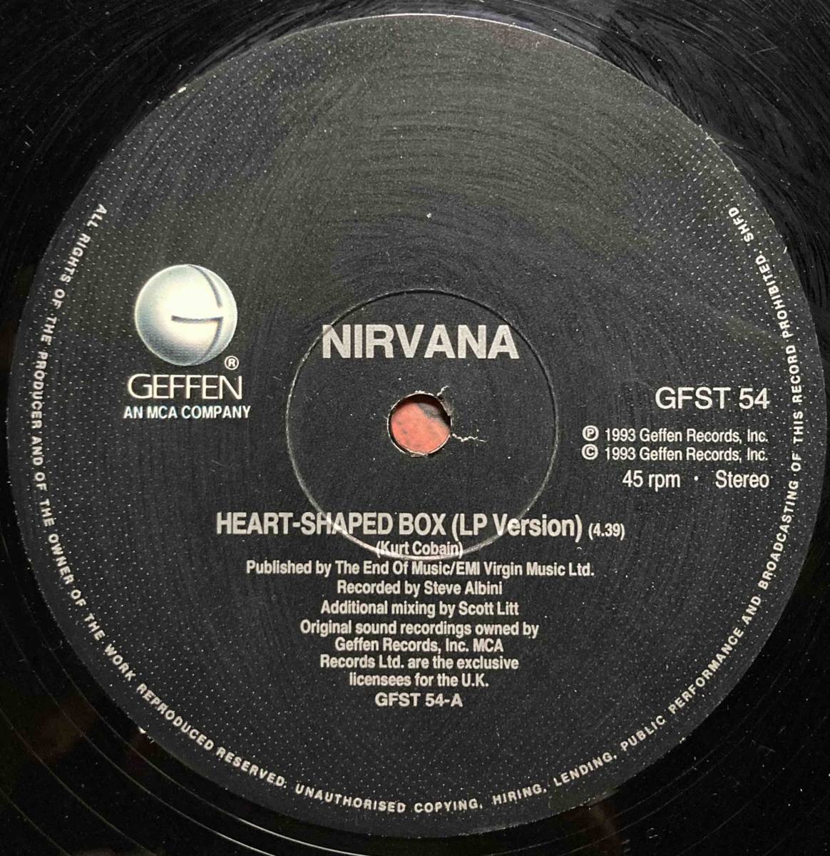 12インチ Nirvana Heart-Shaped Box デイヴ・グロールのボーカル曲「Marigold」収録 In Utero Nevermind Bleach Incesticide Foo Fightersの画像3