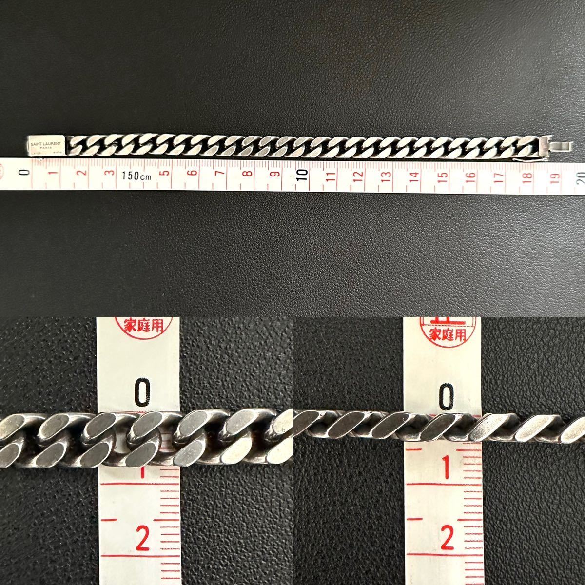 SAINT LAURENT】サンローラン チェーン ブレスレット シルバー SAINT LAURENT】サンローラン チェーン ブレスレット シルバー