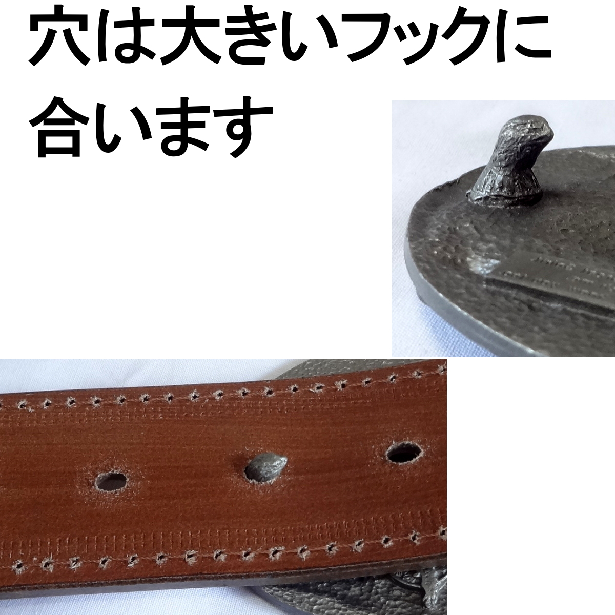 サドルレザーベルト オイルレザーブラック シスキュウ 幅40mm 本皮 牛皮 牛革 1枚革 1枚皮 本革_画像7