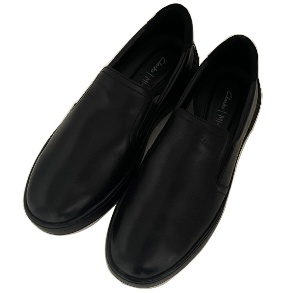 格安 CLARKSクラークス COURTLITE SLIP ON コートライト BLACK 26.0cm US8 新品未使用_画像2