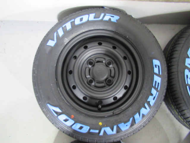 ②【人気ホワイトレター】新品タイヤ+中古鉄ホイール4本セット VITOUR