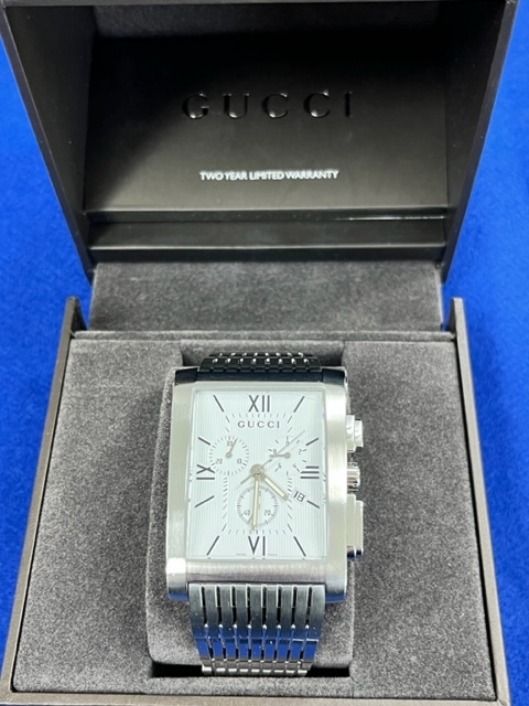 □グッチ□美品□Gメトロ クロノグラフ 8600M YA086310□メンズ腕時計