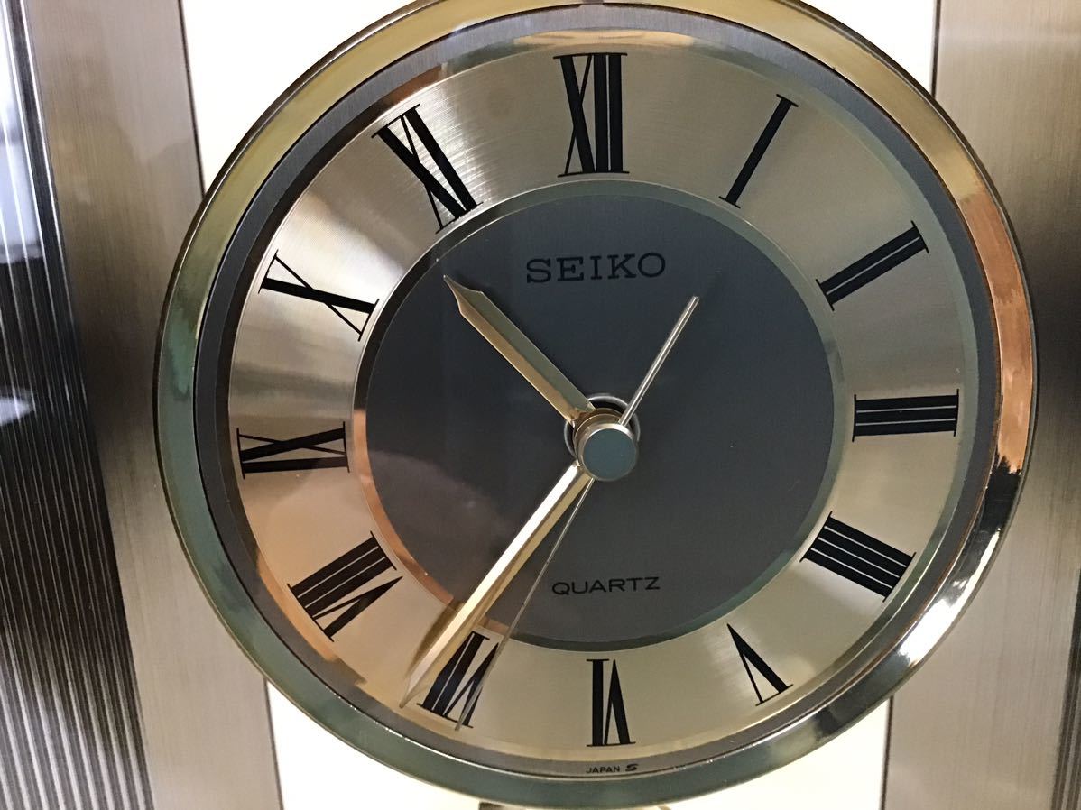 美品 SEIKO/セイコー 置時計 QZ671G クリスタル回転飾り 美品 SEIKO/セイコー 置時計 QZ671G クリスタル回転飾り