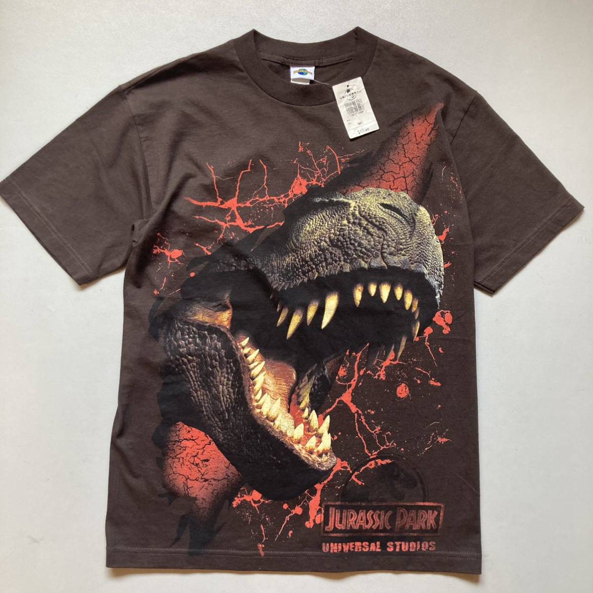 00s Jurassic park universal studios T-shirt「DEAD STOCK」ジュラシックパーク デッドストック ユニバーサルスタジオオフィシャルTシャツ