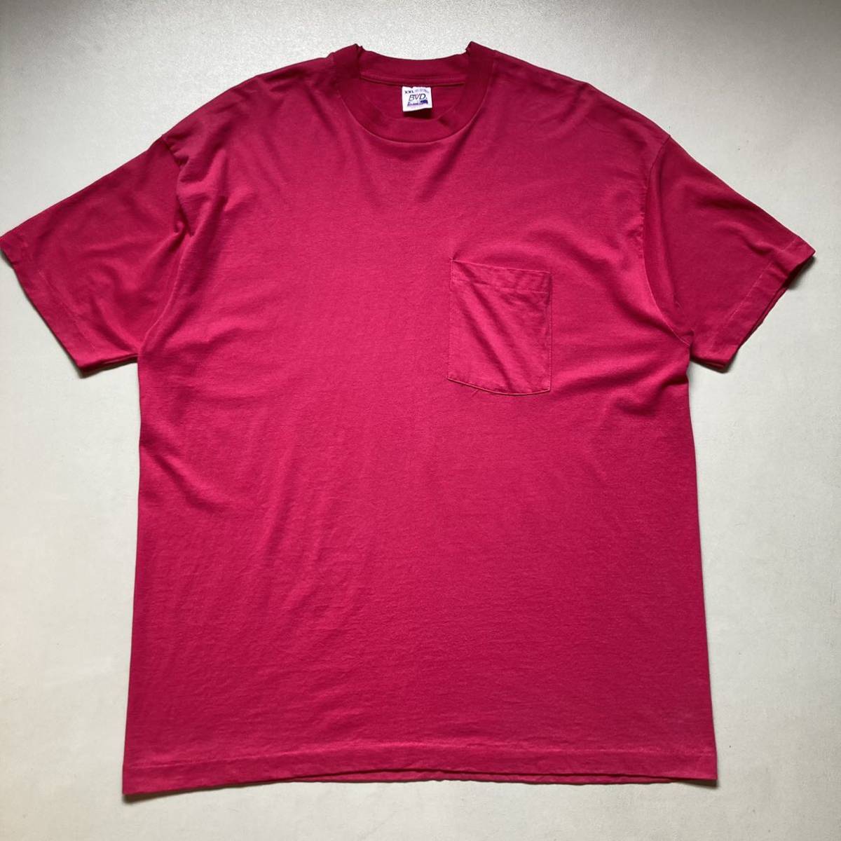 90s BVD plain pocket T-shirt 「premium series」無地Tシャツ ポケットTシャツ USA製 アメリカ製 胸ポケット
