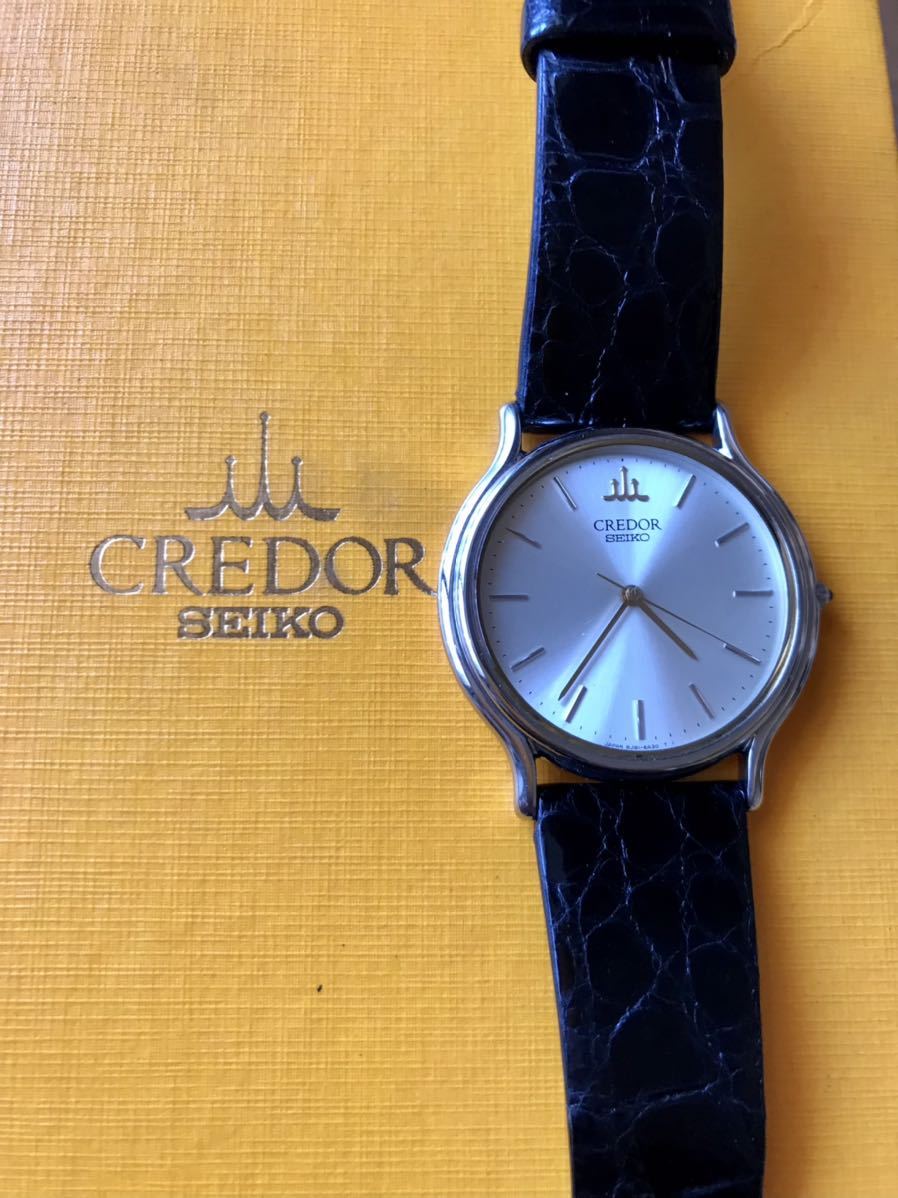 ★☆SEIKO CREDOR セイコークレドール　メンズ腕時計　8J81-6A30 シルバー文字盤クォーツ☆★〜超薄型のヴィンテージ品〜★電池交換済み★_画像2