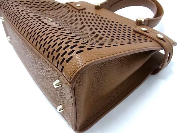 # new goods # unused # FURLA Furla leather punching 2WAY handbag shoulder bag tote bag lady's brown group AK9043