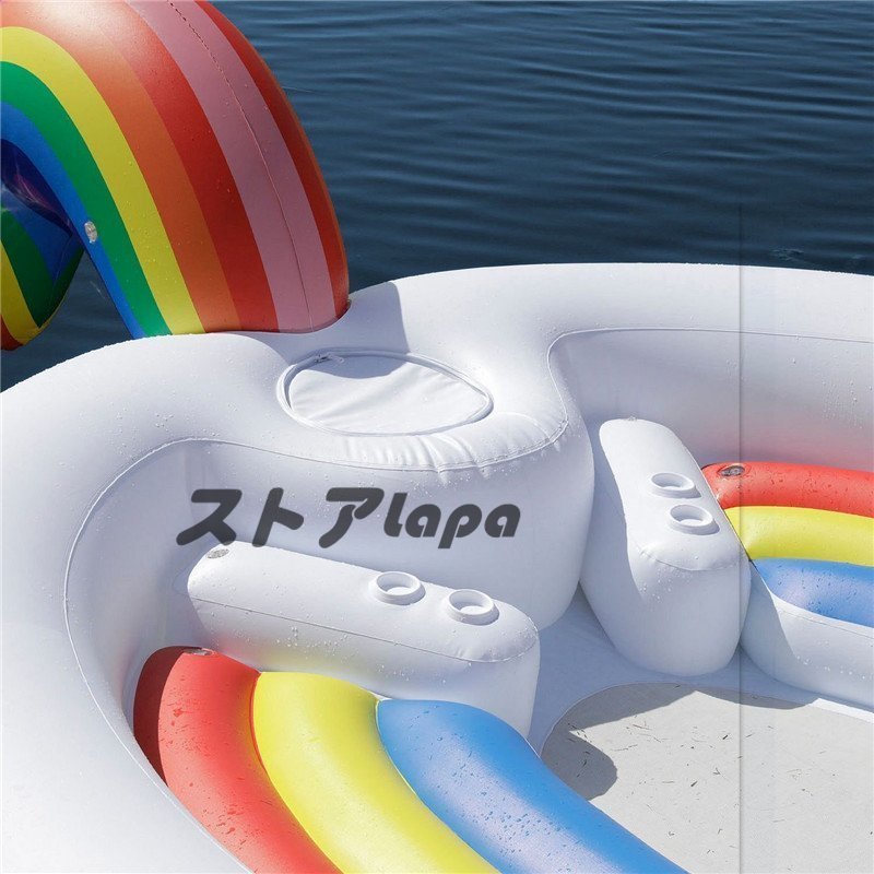  редкий новый товар водный супер большой надувной Unicorn 6 человек для плавучее средство Y223
