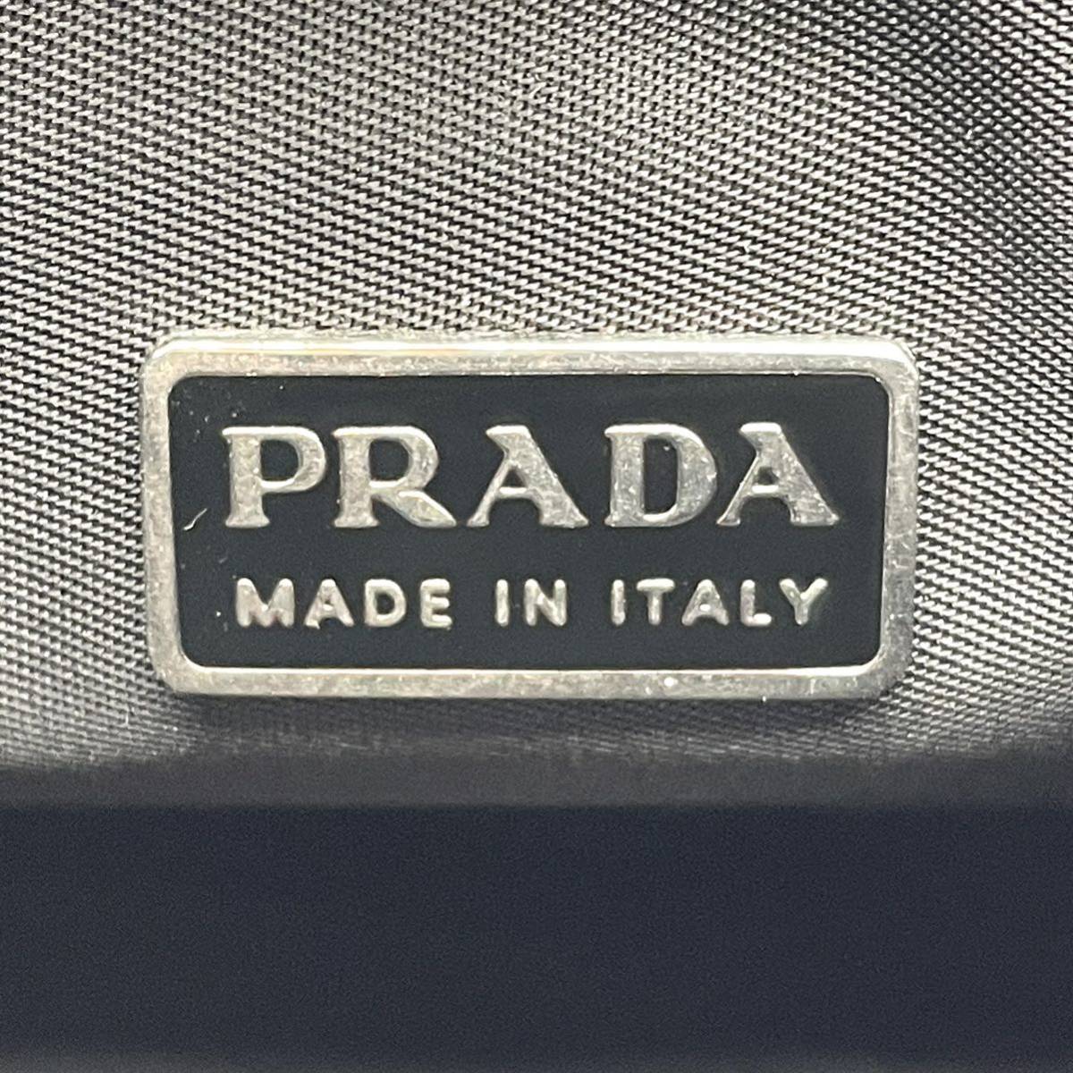 1円 ほぼ未使用 PRADA プラダ ポコノ テスートナイロン ブラック 黒