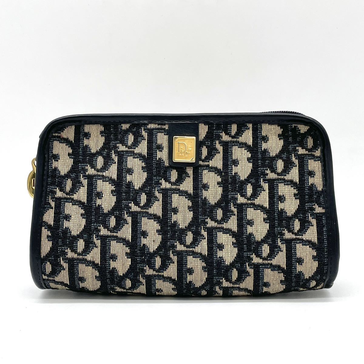 1円極美品Christian Dior クリスチャンディオールトロッターネイビー