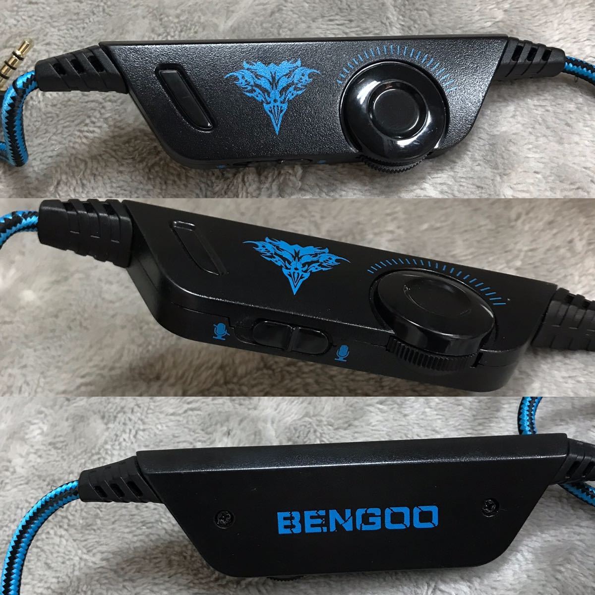 保管品 BENGOO GAMING HEADSET 青 G9000 ゲーミングヘッドセット ヘッドホン_画像8