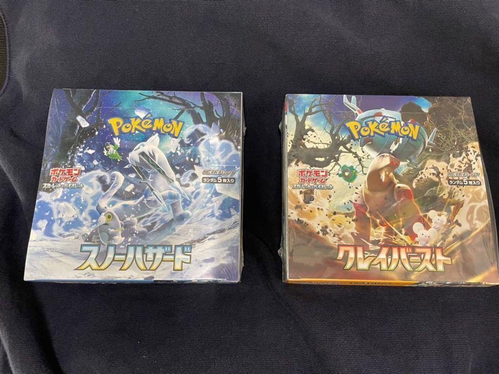 ポケモンカードゲーム クレイバースト スノーハザード 各1BOX 未開封