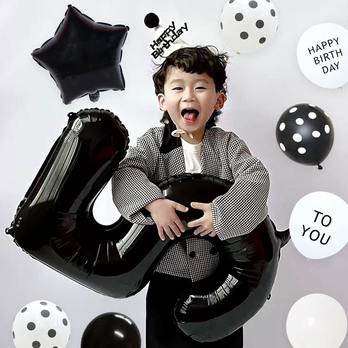 数字5 黒色 誕生日 バルーン パーティー 飾り風船 デコレーション装飾 大きい バルーン 記念日 子供 大人兼用 バースデー