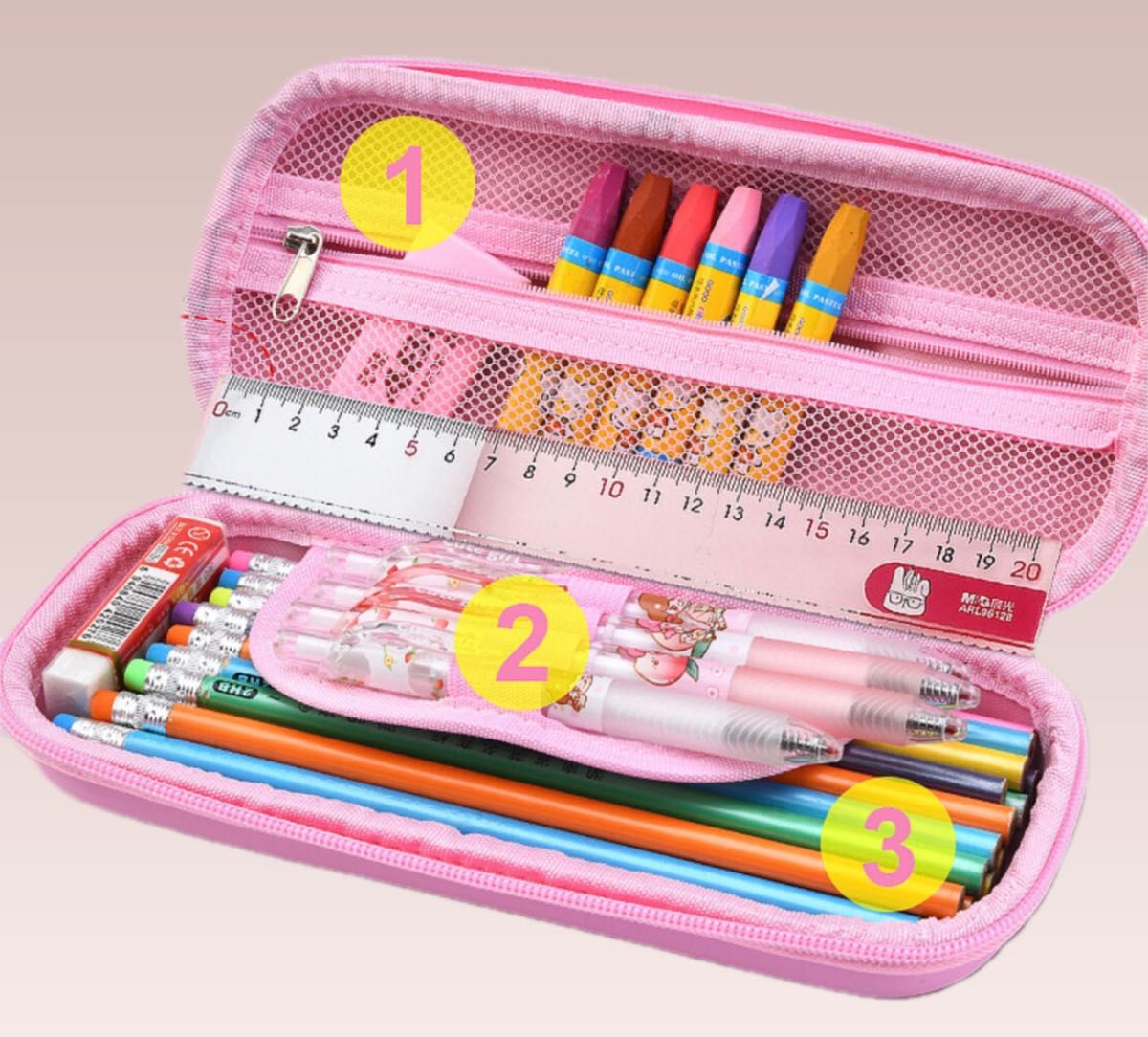 3D 立体筆箱 ペンケース 入学準備 小学生 女の子 ピンク  筆箱小学校