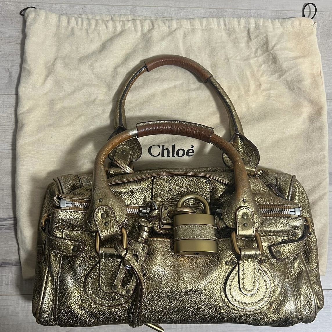 クロエ/Chloe パディントン ハンドバック チャーム付き 計20万円 送料