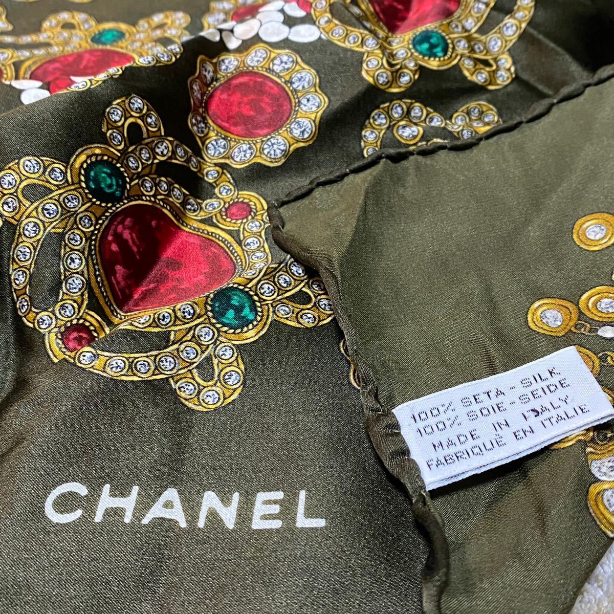 シャネル/CHANEL スカーフ シルク100 宝石柄 84㎝x84㎝ 約5万円 の商品