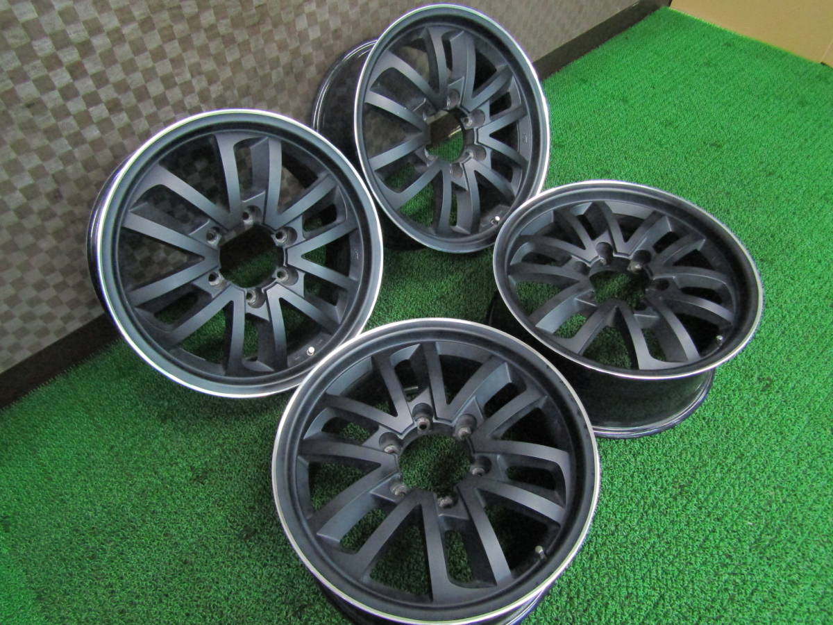 ☆送料無料☆美品☆社外 17in 7.5J +30 PCD139.7 6穴 4本 ハイエース