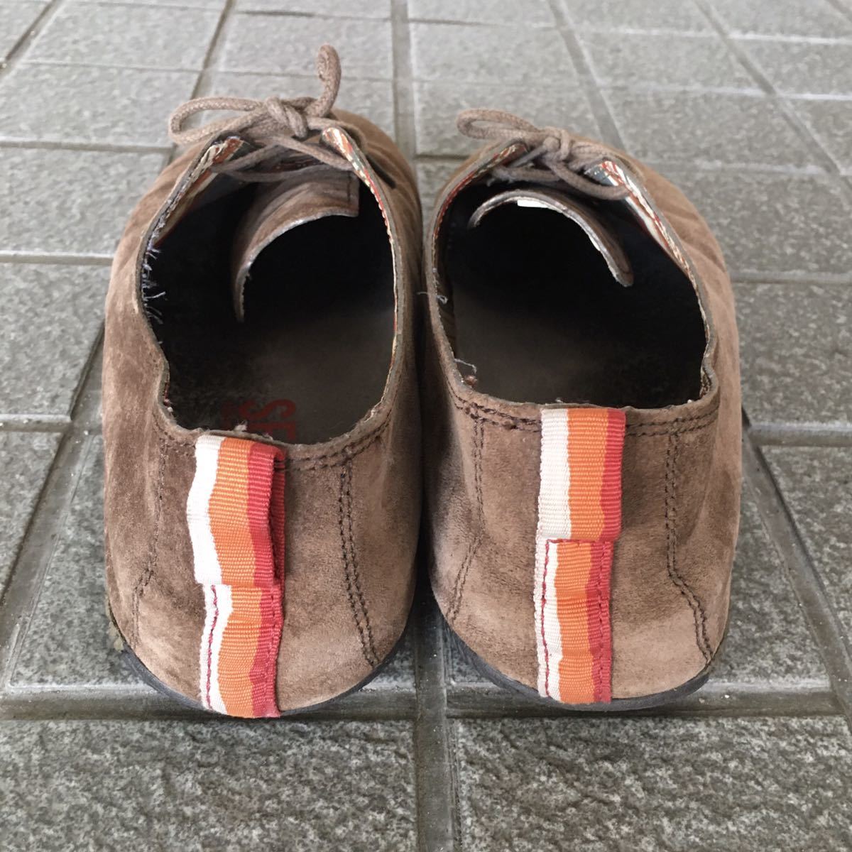 MERRELL MOOTOPIA LACE GUNSMOKE US8 USED メレル ムートピア レース 25cm相当 レザー ローカット スニーカー スリッポン アメカジ 古着_画像4