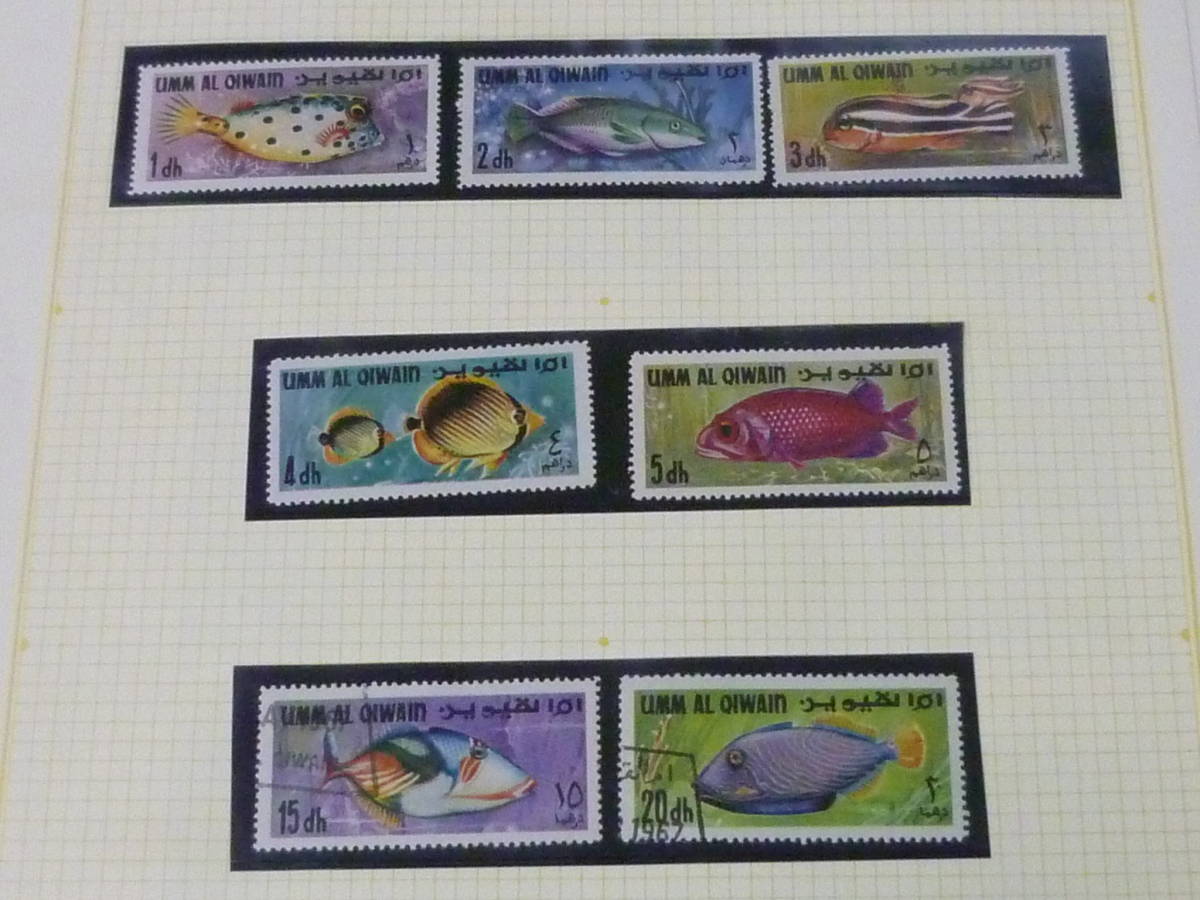 23L　S　№14　動物切手 各種　魚・他　海の生物　計11リーフ　未使用OH・使用済 混合_画像8