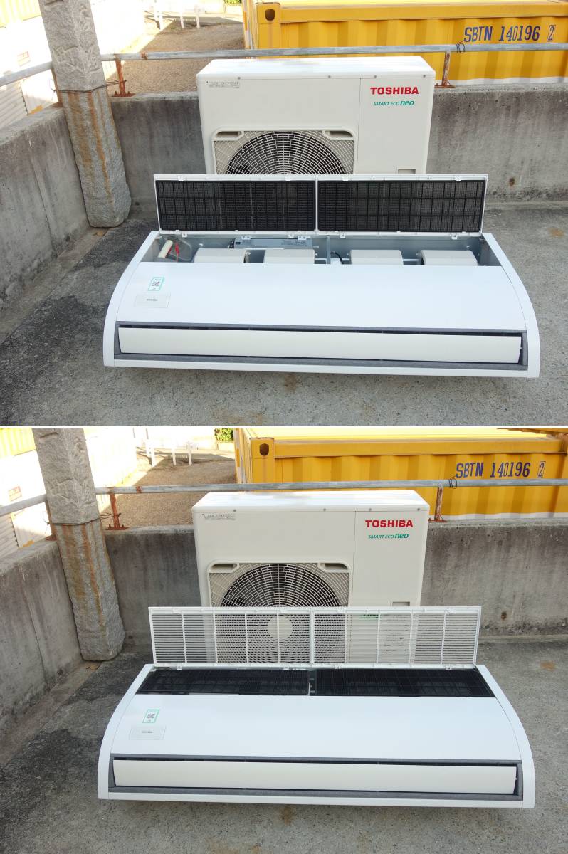 [ used ]OMV Toshiba business use air conditioner 2019 year 14.0kw 5 horse power three-phase 200v ceiling hanging lowering hanging heaven hanging weight remote control attaching AIC-RP1603H (29145)