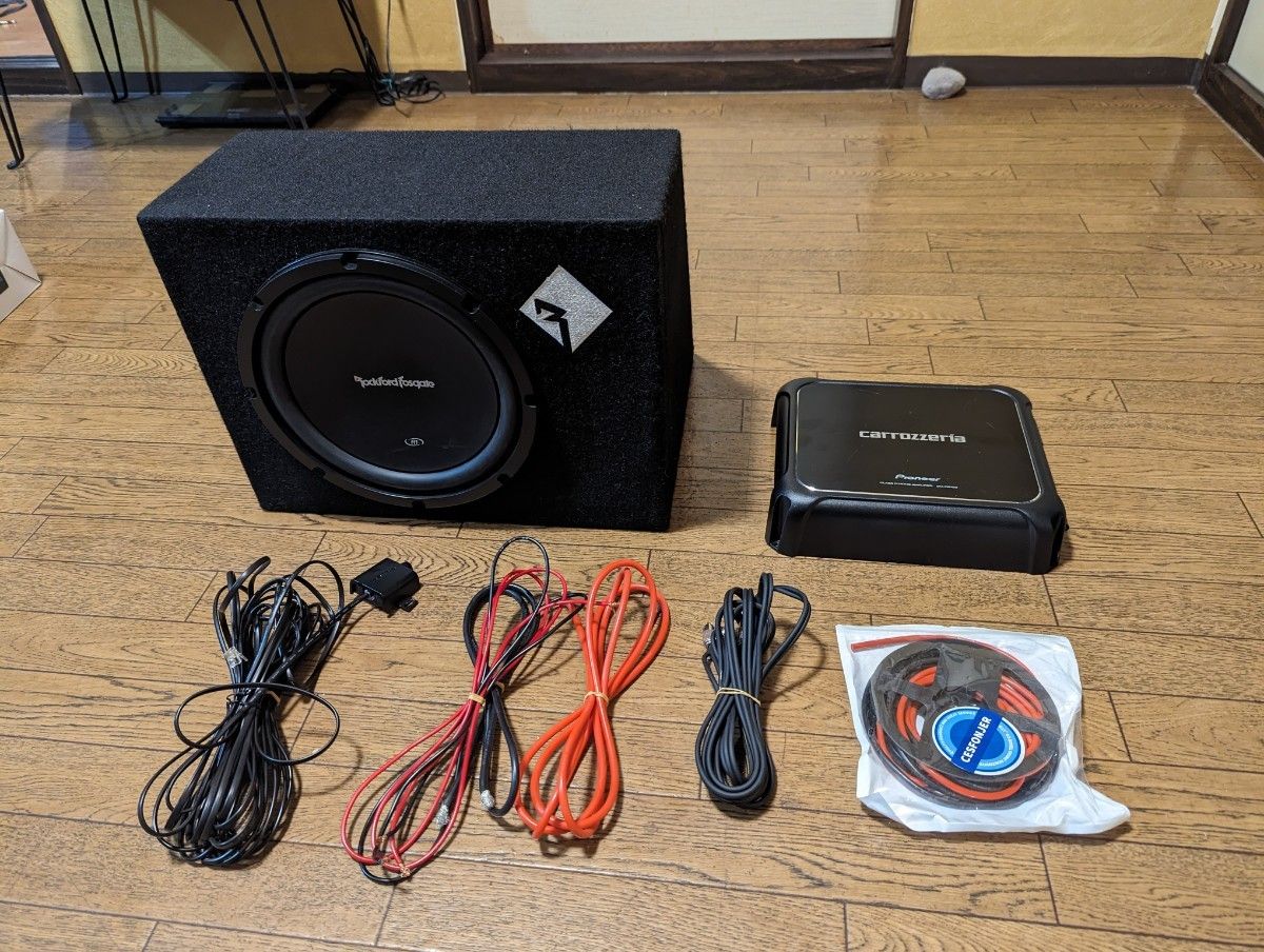 Rockford サブウーファー カロッツェリア パワーアンプセット Rockford サブウーファー カロッツェリア パワーアンプセット