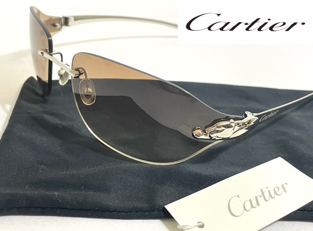 美品 Cartier カルティエ パンテール ドゥ カルティエ サングラス 
