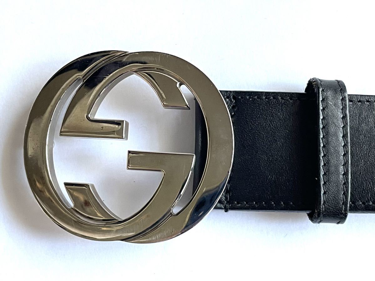 GUCCI グッチ インターロッキングG シルバー金具 レザー ベルト