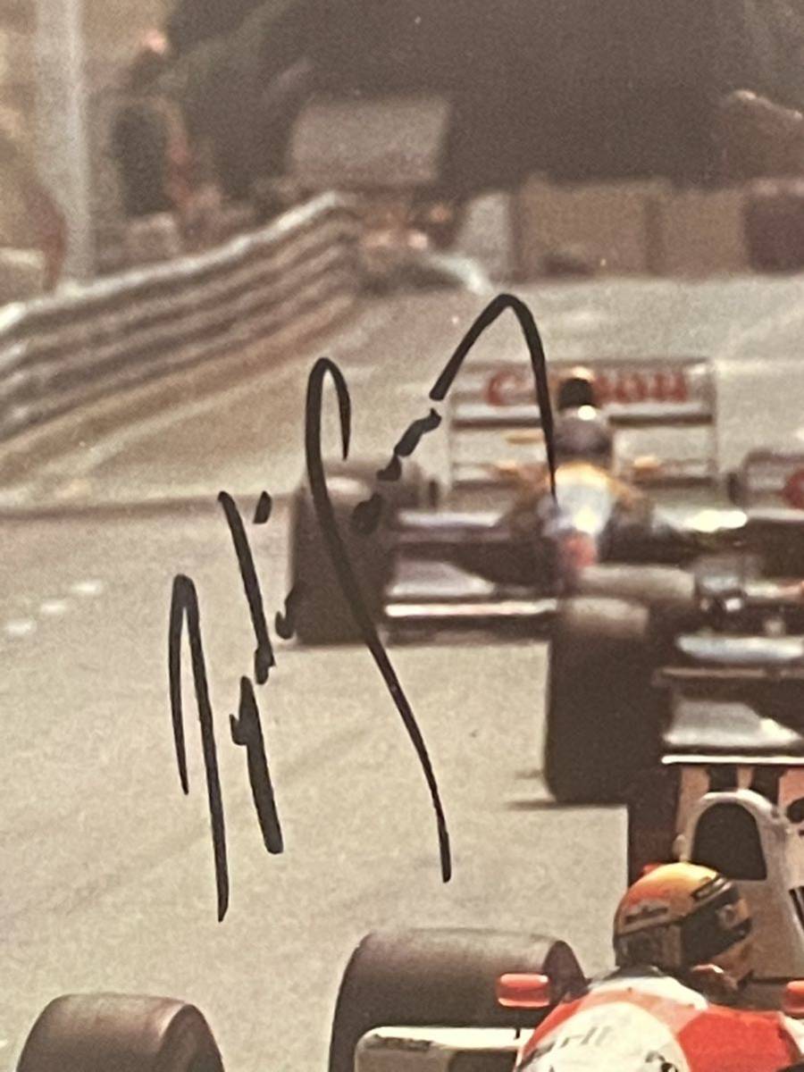 アイルトン・セナ直筆サイン入りフォト マクラーレンホンダ F1