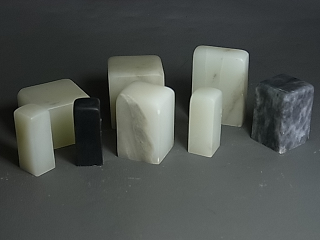 ☆篆刻印材8点セット krs236 高麗石/緑凍石/寿山/芙蓉/高山/上昌化