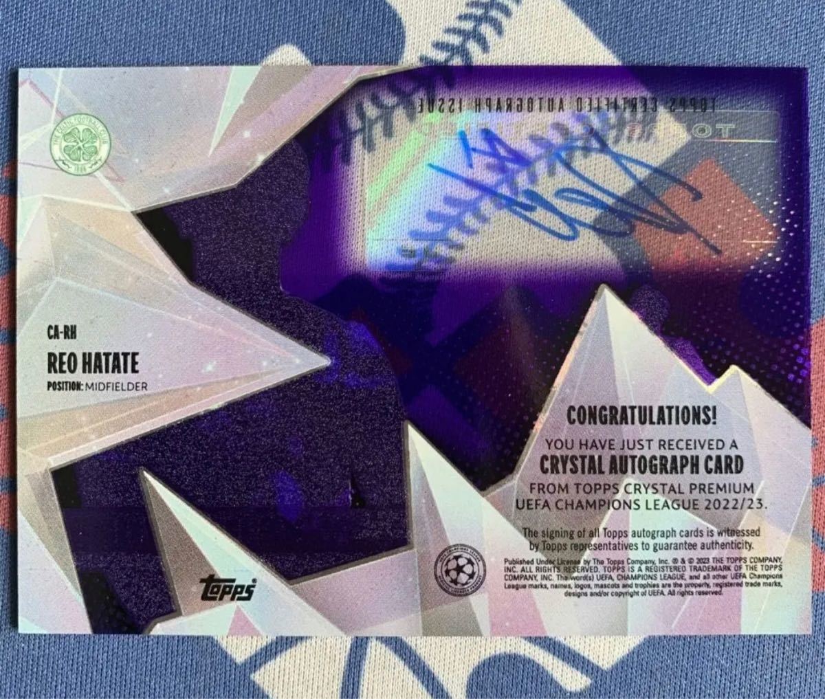 直筆サインカード Auto 2022 99枚限定Topps Crystal 旗手怜央 - JChere