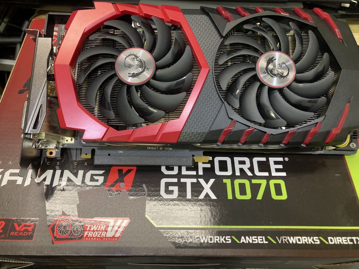 動作品NVIDIA MSI GeForce GTX 1070 GAMING 8G グラフィックスボード