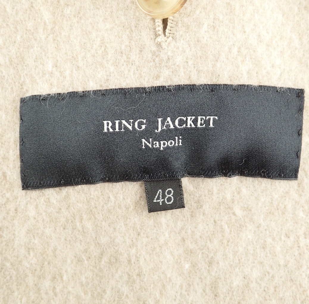 RING JACKET リングヂャケット ナポリ製一枚仕立てウールサファリジャケット ベージュ 48 ジャケット ウール メンズ　ナチュラルクリーン_画像3