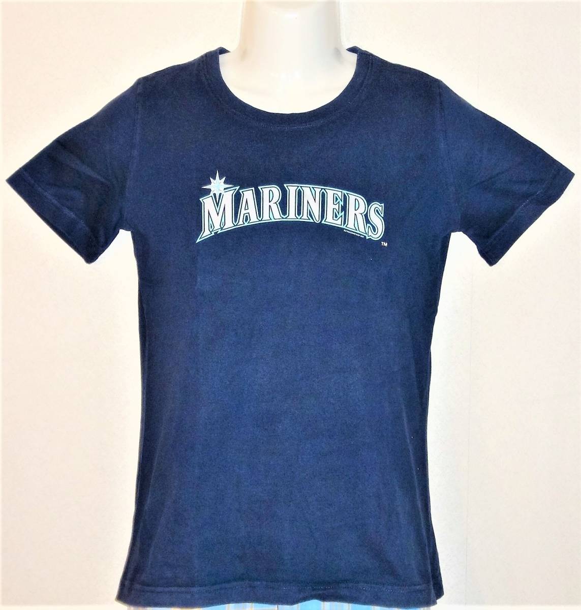 （キッズ・男の子・Ｔシャツ）MARINERS 半袖 soft as a grape cape cod USA 濃紺 Ｍ 肩幅37㎝、胸幅46㎝、袖丈19㎝、着丈62㎝ 綿66％_画像1