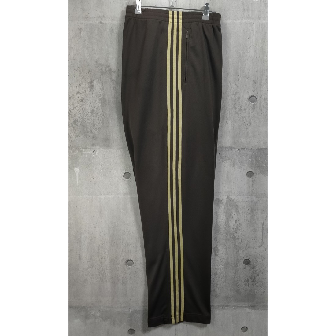 激レア 4XL adidas アディダス トラックパンツ ブラウン ゴールド 茶 Brown Gold バイカラー トレフォイル 古着 パンツ  ビッグサイズ ロゴ