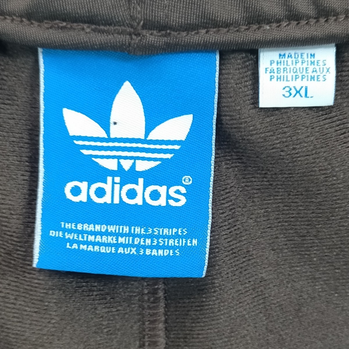 激レア 4XL adidas アディダス トラックパンツ ブラウン ゴールド 茶